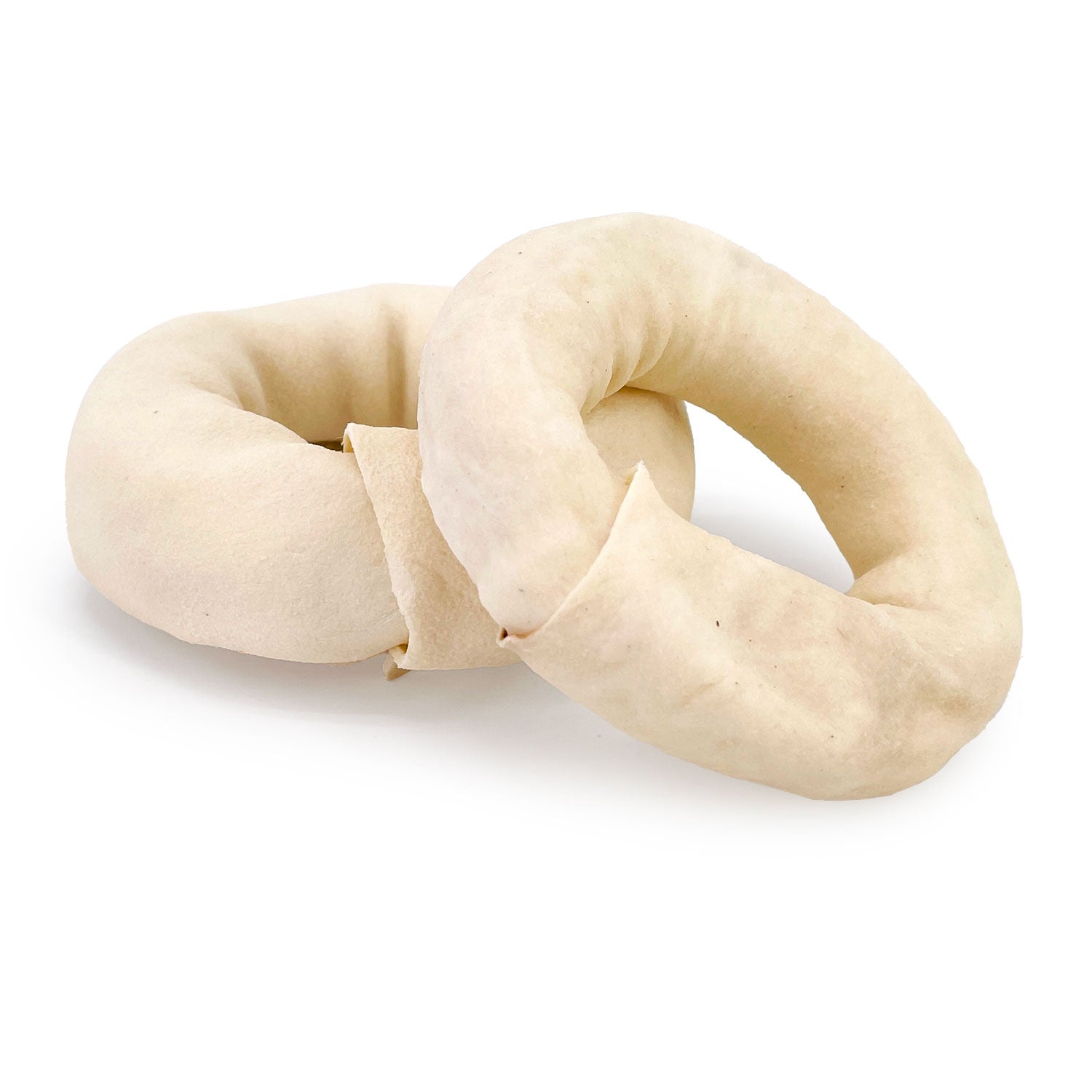 USA Beef Rawhide Donut Rings, Thick Cut, 100 Count - Donut - 100 Rings