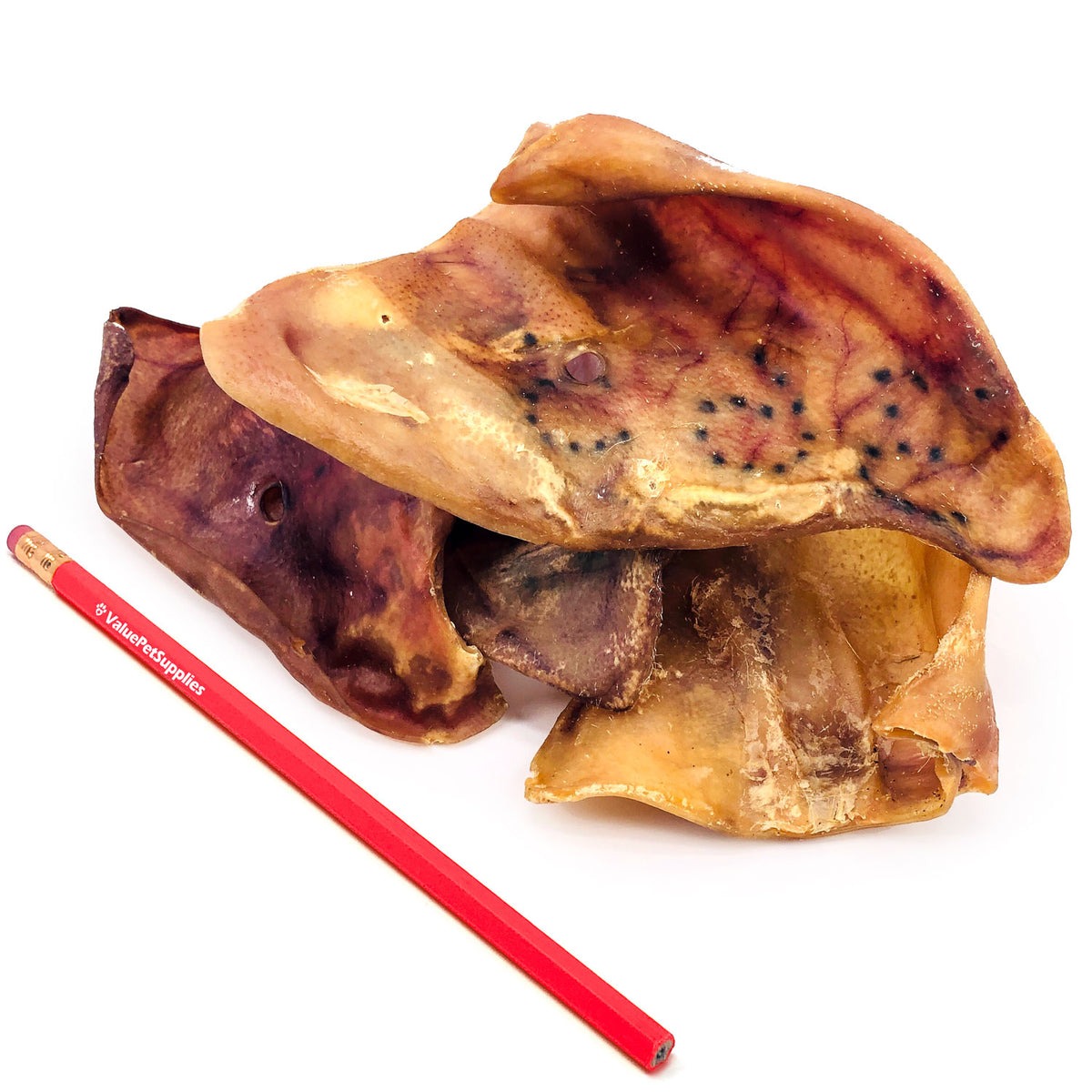 Whole Pig Ears, 100 Count - Pork - 100 Ears