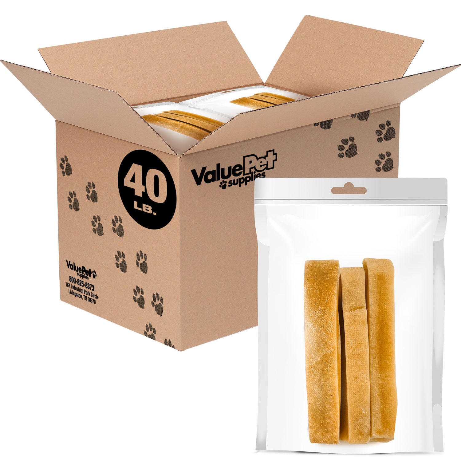 Himalayan Yak Cheese Dog Chews, Large, 40 Pound RESALE PACKS (3 bars per bag)