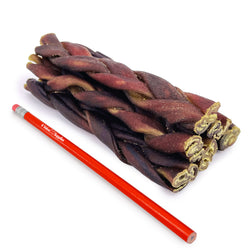 USA Collagen Braided Sticks, Medium 6 Inch 100 Count - Medium - 100 Braids
