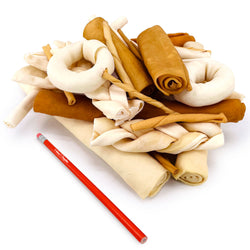USA Rawhide, Varied Mix of Fun Shapes, 20 Pound - Varied - 20 Pound