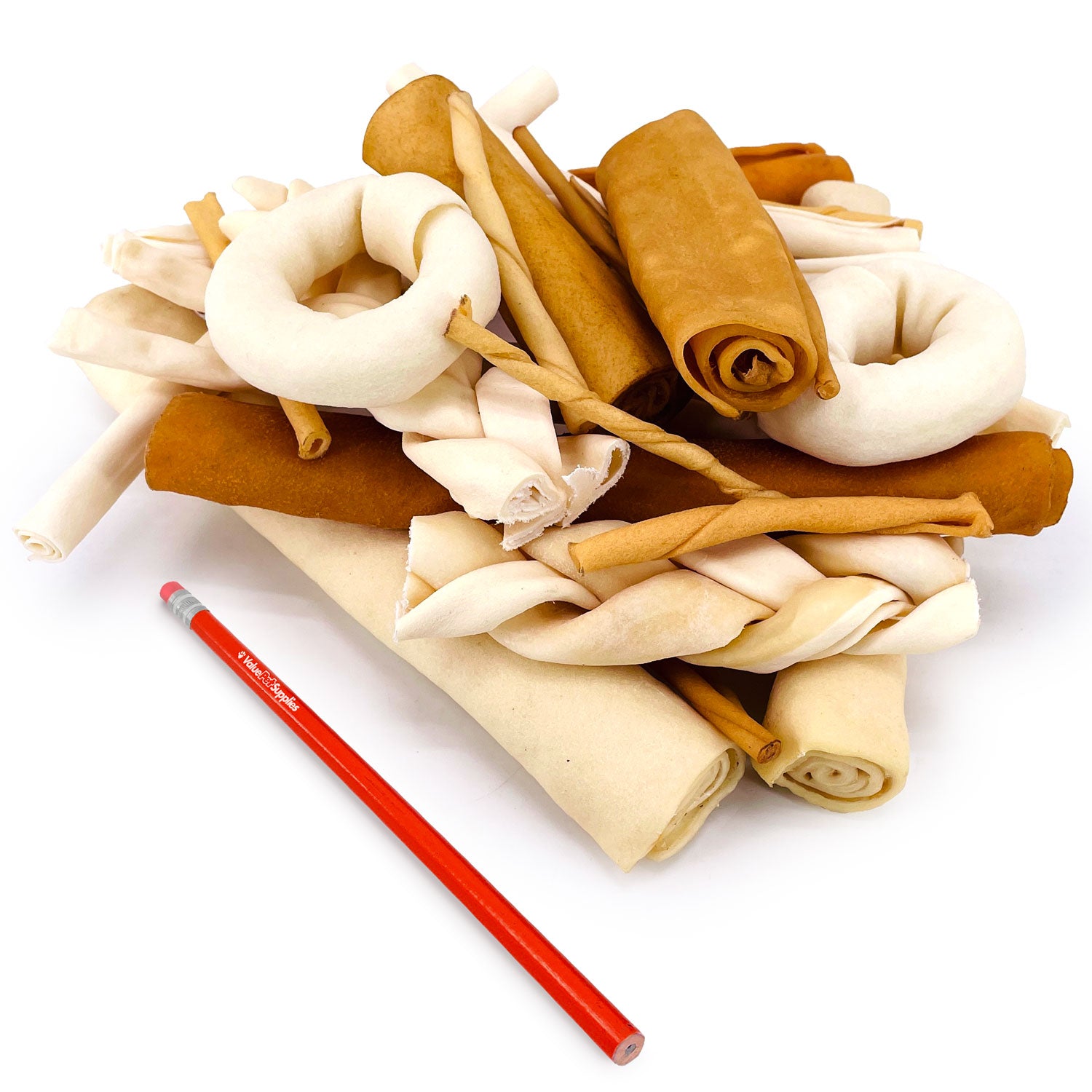 USA Rawhide, Varied Mix of Fun Shapes, 20 Pound - Varied - 20 Pound