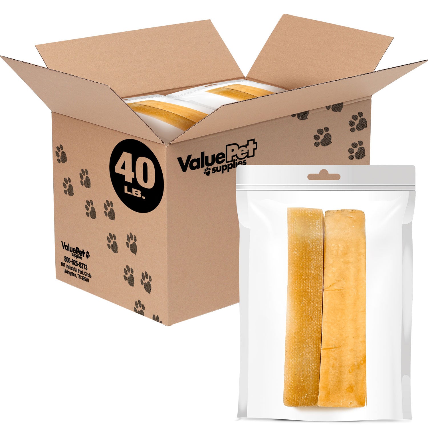 Himalayan Yak Cheese Dog Chews, Extra Extra Large, 40 Pound RESALE PACKS (2 bars per bag)
