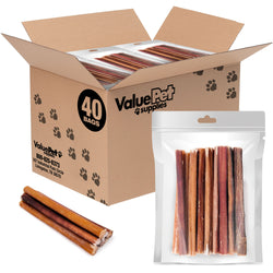 Bully Sticks for Small Dogs, Thin 6 Inch, 400 Count RESALE PACKS (40 x 10 Count)