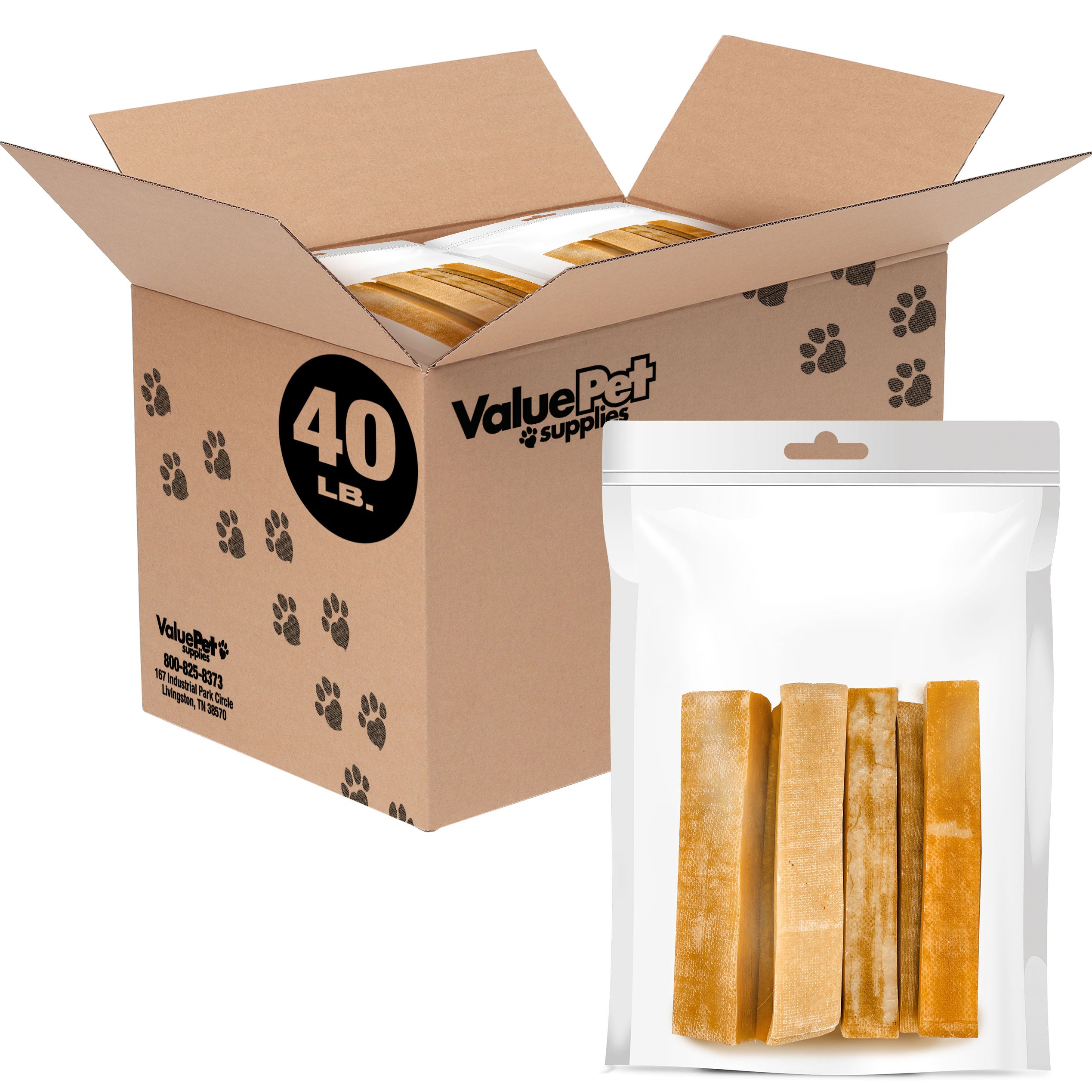 Himalayan Yak Cheese Dog Chews, Medium, 40 Pound RESALE PACKS (5 bars per bag)