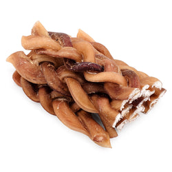 Braided Bully Sticks, Thick 6 Inch, 25 Count - Thick - 25 Braids