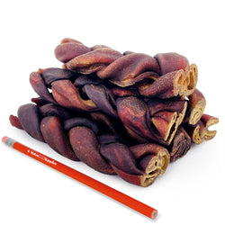 USA Collagen Braid Beef Large Jumbo 6 Inch, 25 Count - Jumbo - 25 Braids